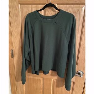 Cropped Distressed Aerie Sweatshirt